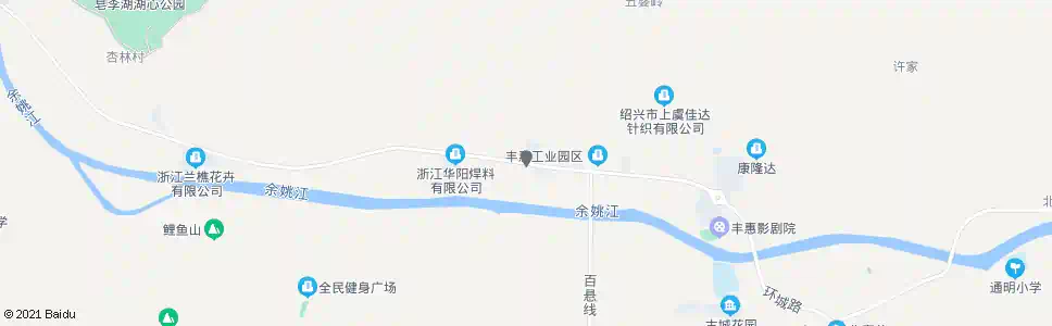 绍兴丰章路叉口(东光村)_公交站地图_绍兴公交_妙搜公交查询2025