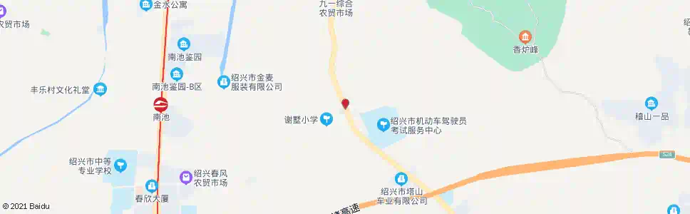 绍兴下谢墅_公交站地图_绍兴公交_妙搜公交查询2025