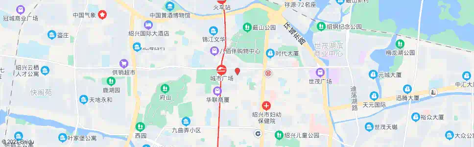 绍兴大通商城(电力大厦)_公交站地图_绍兴公交_妙搜公交查询2025