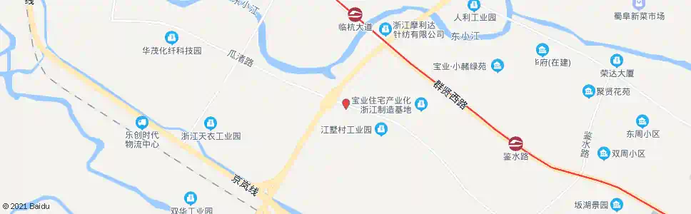 绍兴古纤道化纤(江墅村)_公交站地图_绍兴公交_妙搜公交查询2025