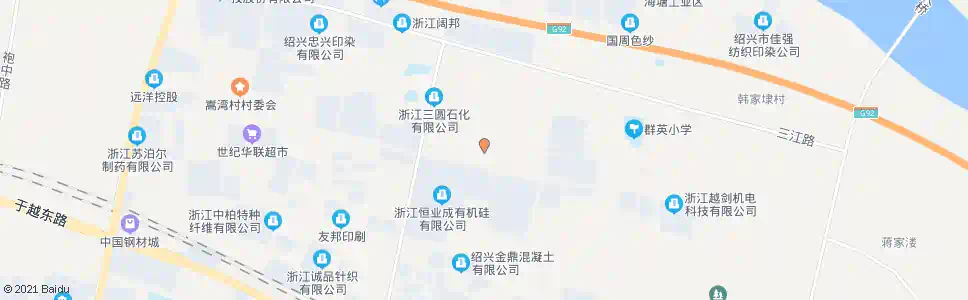 绍兴三圆石化_公交站地图_绍兴公交_妙搜公交查询2025