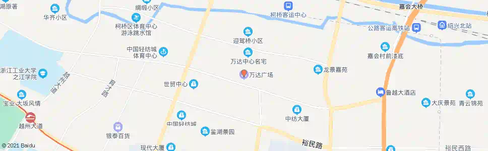 绍兴万达广场_公交站地图_绍兴公交_妙搜公交查询2025