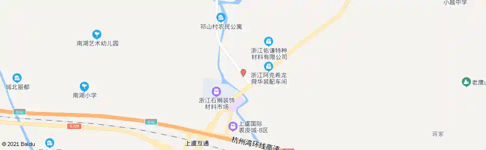 绍兴上虞港叉口_公交站地图_绍兴公交_妙搜公交查询2025