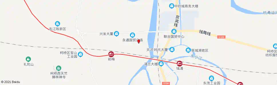 绍兴钱清镇中临时停靠站_公交站地图_绍兴公交_妙搜公交查询2025