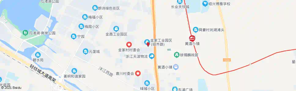 绍兴金家工业园_公交站地图_绍兴公交_妙搜公交查询2025