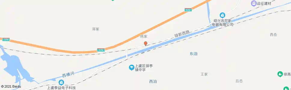 绍兴韩家_公交站地图_绍兴公交_妙搜公交查询2025