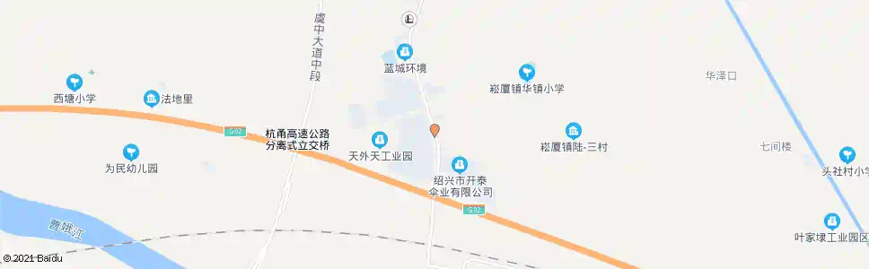 绍兴天外仙工业园_公交站地图_绍兴公交_妙搜公交查询2025