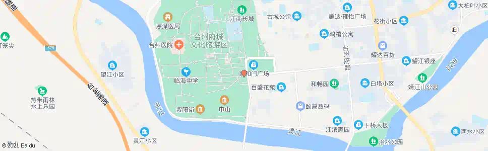 台州街心公园_公交站地图_台州公交_妙搜公交查询2025