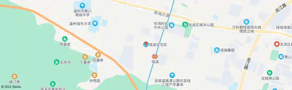 温州瑶溪住宅区_公交站地图_温州公交_妙搜公交查询2025