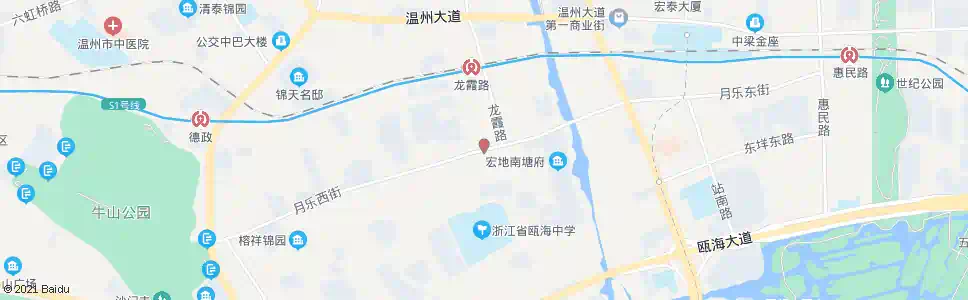 温州月乐南苑_公交站地图_温州公交_妙搜公交查询2025