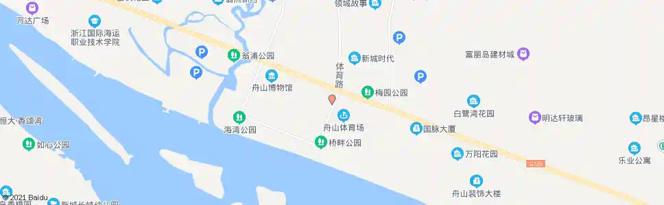 舟山体育馆_公交站地图_舟山公交_妙搜公交查询2025